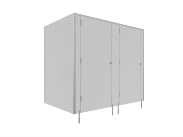 EXPRESS - 48 T - Toiletkabine med LPW -SOLARI 1 dør- TYPE II hjørne